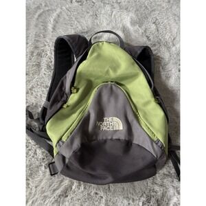Northface Youth Backpack Green Black And Gray Pandora